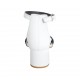 Chaussure ouverte pour femmes en cuir blanc avec courroie talon 5 - Pointures disponibles:  42, 44
