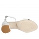 Scarpa aperta da donna in pelle bianca con cinturino tacco 5 - Misure disponibili: 33, 34, 42, 43, 44, 45
