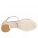 Scarpa aperta da donna in camoscio color ghiaccio con cinturino alla caviglia tacco 5 - Misure disponibili: 32, 44, 45