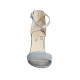 Scarpa aperta da donna con cinturino in pelle azzurra avio tacco 5 - Misure disponibili: 32, 33, 34, 42, 43, 44, 45