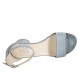 Scarpa aperta da donna con cinturino in pelle azzurra avio tacco 5 - Misure disponibili: 32, 33, 34, 42, 43, 44, 45