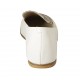 Mocasino para mujer en piel blanca y imprimida multicolor tacon 1 - Tallas disponibles:  33, 34, 42, 43