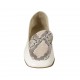 Woman's mocassin in white and multicolored printed leather heel 1 - Available sizes:  33, 34, 42, 43