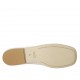 Mocasino para mujer en piel blanca y imprimida multicolor tacon 1 - Tallas disponibles:  33, 34, 42, 43