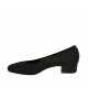 Escarpin pour femmes en tissu et cuir noir talon 3 - Pointures disponibles:  33, 42, 43, 44