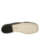 Mocassino da donna in pelle nera e stampata multicolore tacco 1 - Misure disponibili: 43, 45