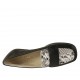 Mocassino da donna in pelle nera e stampata multicolore tacco 1 - Misure disponibili: 43, 45