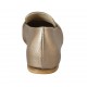 Mocasino para mujer en piel laminada bronce tacon 1 - Tallas disponibles:  33, 42, 43, 44