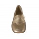 Mocasino para mujer en piel laminada bronce tacon 1 - Tallas disponibles:  33, 42, 43, 44