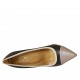Escarpin à bout pointu pour femmes en cuir noir et cuir verni beige et rose talon 8 - Pointures disponibles:  31, 34, 42, 43, 44