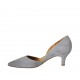 Scarpa aperta da donna in camoscio avio tacco 5 - Misure disponibili: 33, 34, 42, 43, 44, 46