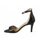 Scarpa aperta da donna con cinturino alla caviglia in pelle nera tacco 7 - Misure disponibili: 32, 46