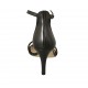 Scarpa aperta da donna con cinturino alla caviglia in pelle nera tacco 7 - Misure disponibili: 32, 42, 43, 44, 45, 46