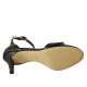 Scarpa aperta da donna con cinturino alla caviglia in pelle nera tacco 7 - Misure disponibili: 32, 42, 43, 44, 45, 46