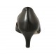 Chaussure ouverte pour femmes en cuir noir talon 5 - Pointures disponibles:  34, 43