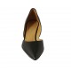 Zapato abierto para mujer en piel negra tacon 5 - Tallas disponibles:  34, 43