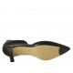 Zapato abierto para mujer en piel negra tacon 5 - Tallas disponibles:  34, 43