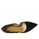 Scarpa aperta da donna in pelle nera tacco 5 - Misure disponibili: 34, 43