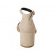 Chaussure ouverte pour femmes avec courroie en daim rose talon 5 - Pointures disponibles:  42, 45, 46