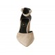 Woman's open shoe with strap in rose suede heel 5 - Available sizes:  42, 45, 46