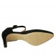 Escarpin ouvert pour femmes avec courroie en daim noir talon 7 - Pointures disponibles:  34, 43, 44, 45