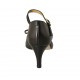 Scarpa aperta da donna con cinturino e fiocco in pelle nera tacco 7 - Misure disponibili: 34, 42, 43, 44, 45, 46
