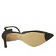Scarpa aperta da donna con cinturino alla caviglia in pelle nera tacco 8 - Misure disponibili: 33, 34, 42, 43, 45, 46