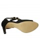 Scarpa aperta da donna con cinturini in camoscio nero tacco 8 - Misure disponibili: 32, 33, 34, 42, 43, 44, 45, 46