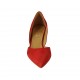 Woman's open shoe in red suede heel 5 - Available sizes:  33, 34, 42, 43, 44, 45, 46