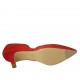 Woman's open shoe in red suede heel 5 - Available sizes:  33, 34, 42, 43, 44, 45, 46