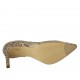 Woman's open shoe in beige and brown printed suede heel 8 - Available sizes:  42