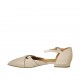 Scarpa aperta da donna con cinturino e borchie in pelle nude tacco 1 - Misure disponibili: 33, 45, 46