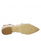 Scarpa aperta da donna con cinturino e borchie in pelle nude tacco 1 - Misure disponibili: 33, 45, 46