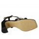 Sandalo da donna con cinturino e pietre in camoscio nero tacco 8 - Misure disponibili: 32, 34, 43, 44, 45, 46