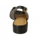 Sandalo da donna con accessorio in pelle nera tacco 2 - Misure disponibili: 42, 43, 44, 45, 46