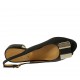 Sandalo da donna con accessorio in pelle nera tacco 2 - Misure disponibili: 42, 43, 44, 45, 46