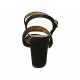 Sandalo da donna con cinturino in raso nero tacco 8 - Misure disponibili: 32, 33, 34, 42, 43, 44, 45, 46