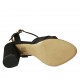 Sandalo da donna con cinturino in raso nero tacco 8 - Misure disponibili: 32, 33, 34, 42, 43, 44, 45, 46