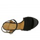 Sandalo da donna con cinturino in raso nero tacco 8 - Misure disponibili: 32, 33, 34, 42, 43, 44, 45, 46