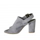Sandale pour femmes avec boucle en daim bleu gris talon 8 - Pointures disponibles:  33, 34, 42, 43, 45, 46