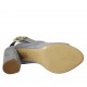 Sandale pour femmes avec boucle en daim bleu gris talon 8 - Pointures disponibles:  33, 34, 42, 43, 45, 46