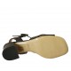 Sandale pour femmes en cuir noir avec courroie talon 4 - Pointures disponibles:  33, 34, 42, 43, 44, 45, 46