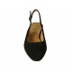 Woman's slingback pump in black suede heel 2 - Available sizes:  45