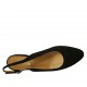 Woman's slingback pump in black suede heel 2 - Available sizes:  45
