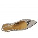 Slingback für Damen aus gedrucktem buntem Leder Absatz 2 - Verfügbare Größen:  42