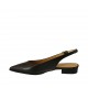 Zapato destalonado para mujer en piel negra tacon 2 - Tallas disponibles:  46