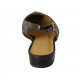 Zapato destalonado para mujer en piel negra tacon 2 - Tallas disponibles:  46