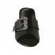 Mule pour femmes avec boucle en cuir noir et lamé argent talon 5 - Pointures disponibles:  33, 34, 42, 43, 44, 45