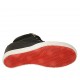 Scarpa stringata con cerniera da donna in pelle e tessuto nero zeppa 6 - Misure disponibili: 33, 34, 42, 43, 44