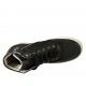 Chaussure à lacets avec fermeture éclair en cuir et tissu noir talon compensé 6 - Pointures disponibles:  33, 34, 42, 43, 44